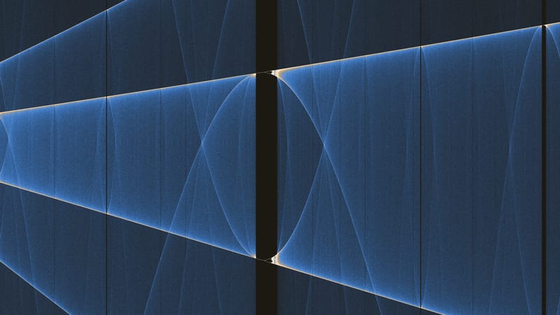 Sinusoidal patterns intersecting self-similar bifurcation diagrams around a gap